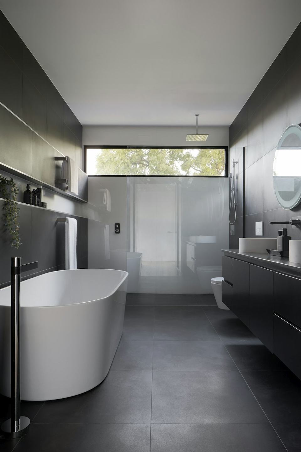 Completed modern bathroom